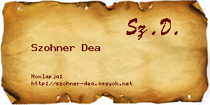 Szohner Dea névjegykártya